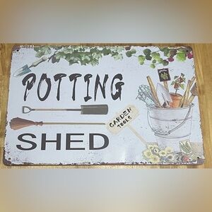 Garden Tools Metal Sign 12”x8